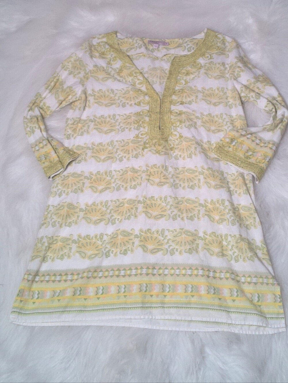 Calypso St. Barth  Embroidered Tunic Size S